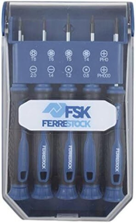 Juego de destornilladores de precision DES010P Ferrestock