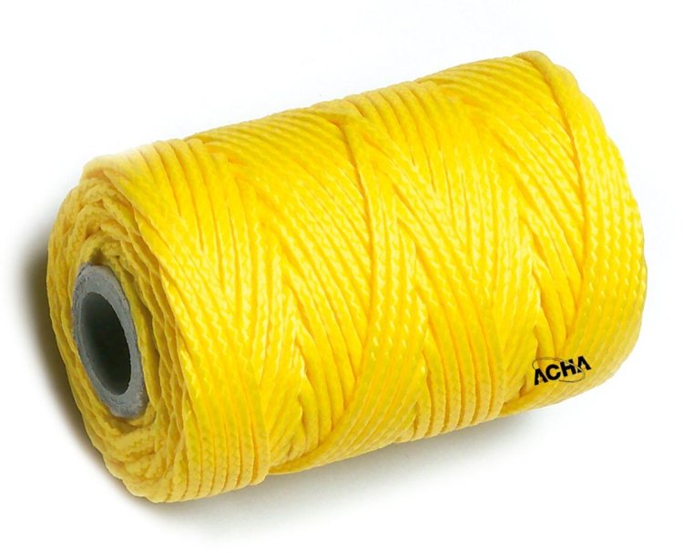 Cuerda atirantar polipropileno (biodegradable) Trenzado Amarillo 100x1.5mm Acha