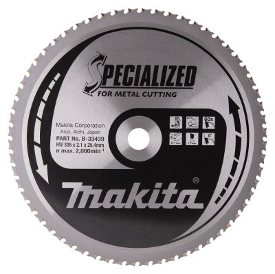 Imagen Disco sierra circular Specialized T.C.T 305 x 25,4mm 60 D B-33439 Makita