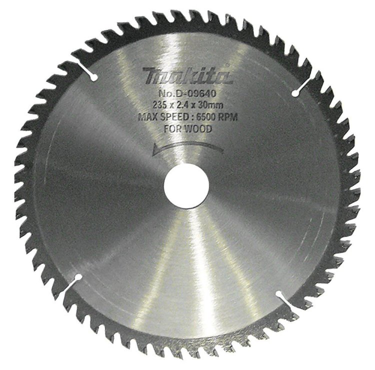 Disco sierra circular , Standard T.C.T, 235 x 30 mm, 60 D D-09640 Makita