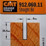 Fresa recta HWM S:8 D:6x25 911.060.11 CMT