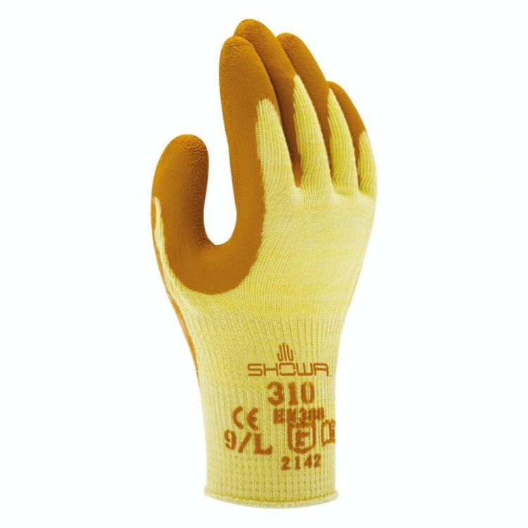 Guante Latex Forro Poliester Naranja 310 Showa