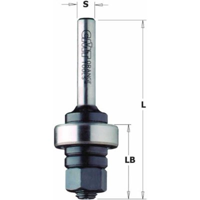 Mandril portafresas m8 S:6 con rodamiento guia 724.060.10 CMT