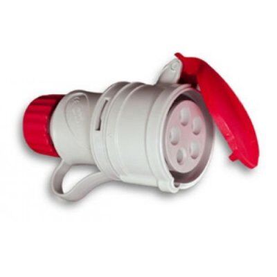 Base EMP. 3P N T 380V 16A Rojo IP67 (1171545) Asein