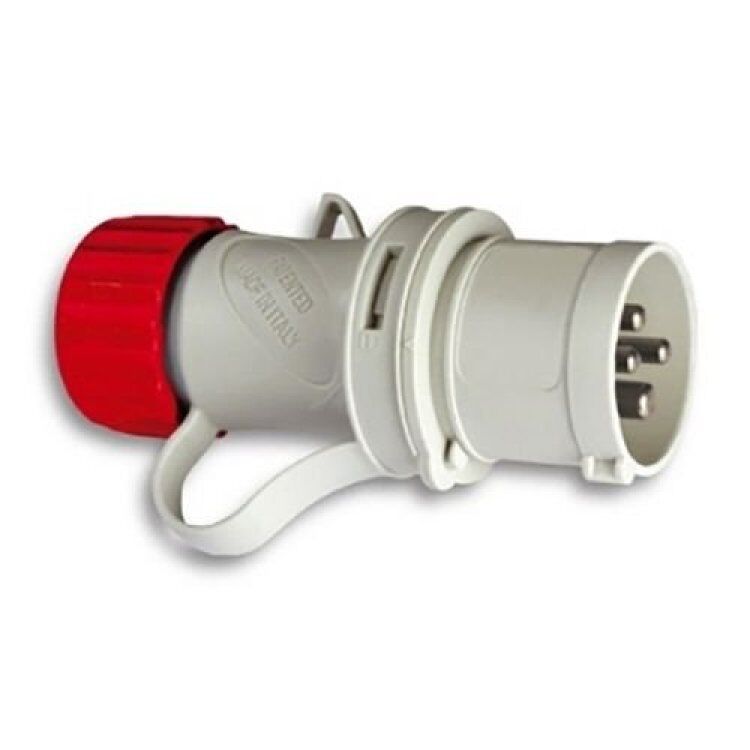 Enchuefe Clavija CEE3p t 380v rojo (1100051) Asein