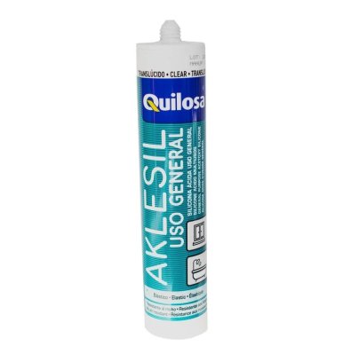 Silicona acida Aklesil Negro 280ml Quilosa